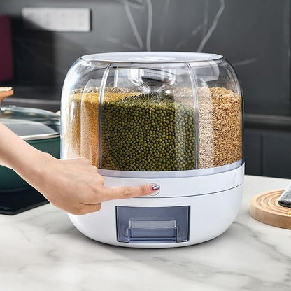 6-Grid Rotating Food Dispenser